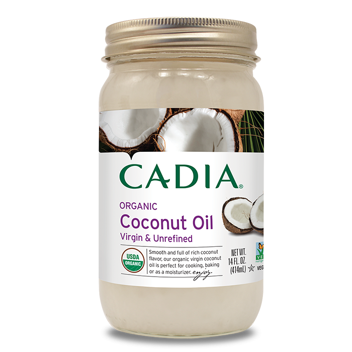 slide 1 of 1, Cadia Organic Virgin And Unrefined Coconut Oil, 14 fl oz