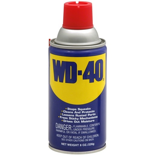 slide 1 of 1, WD-40 Stops Squeaks Cleans Protects Loosens, 8 oz; 226 gram