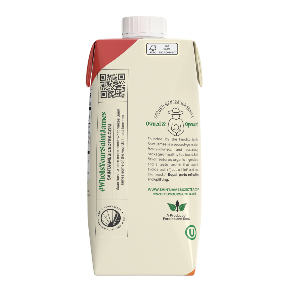 slide 4 of 4, Saint James Organic Blood Orange & Hibiscus Black Tea, 16.9 fl oz