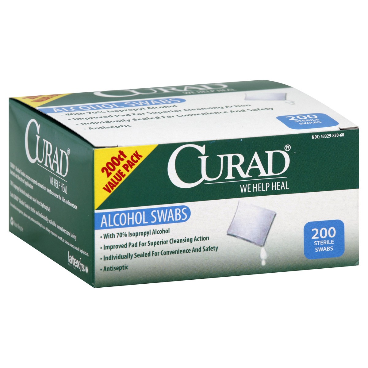 slide 1 of 4, Curad Alcohol Swabs, 200 ct