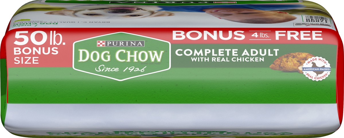 slide 3 of 9, Purina Dog Chow Complete Adult with Real Chicken Dry Dog Food, 52 lb