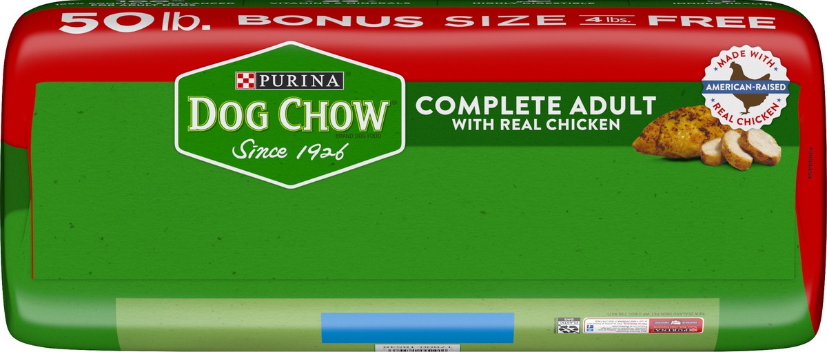 slide 8 of 9, Purina Dog Chow Complete Adult with Real Chicken Dry Dog Food, 52 lb