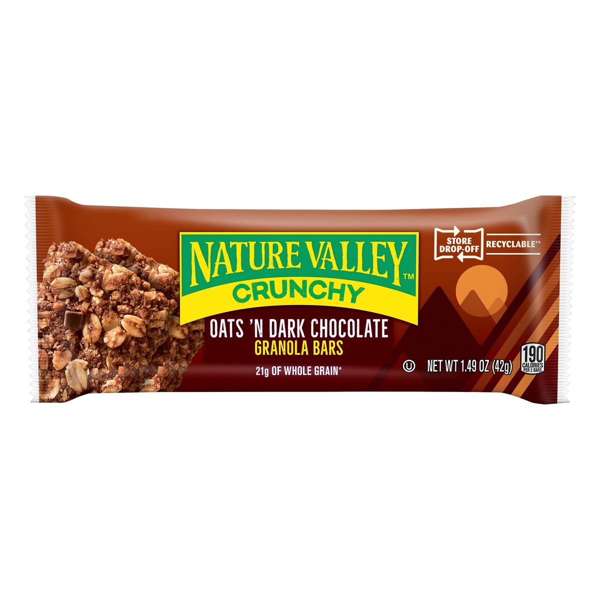 slide 1 of 1, Nature Valley Crunch Bar Oat & Dark Chocolate, 1.49 oz