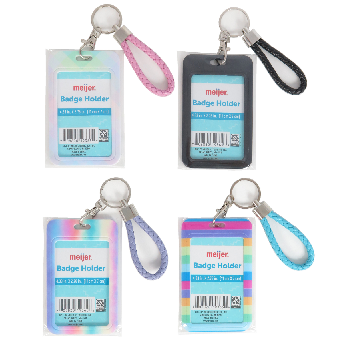 slide 1 of 1, Meijer Plastic Card Holder, 4.34 x 2.76 