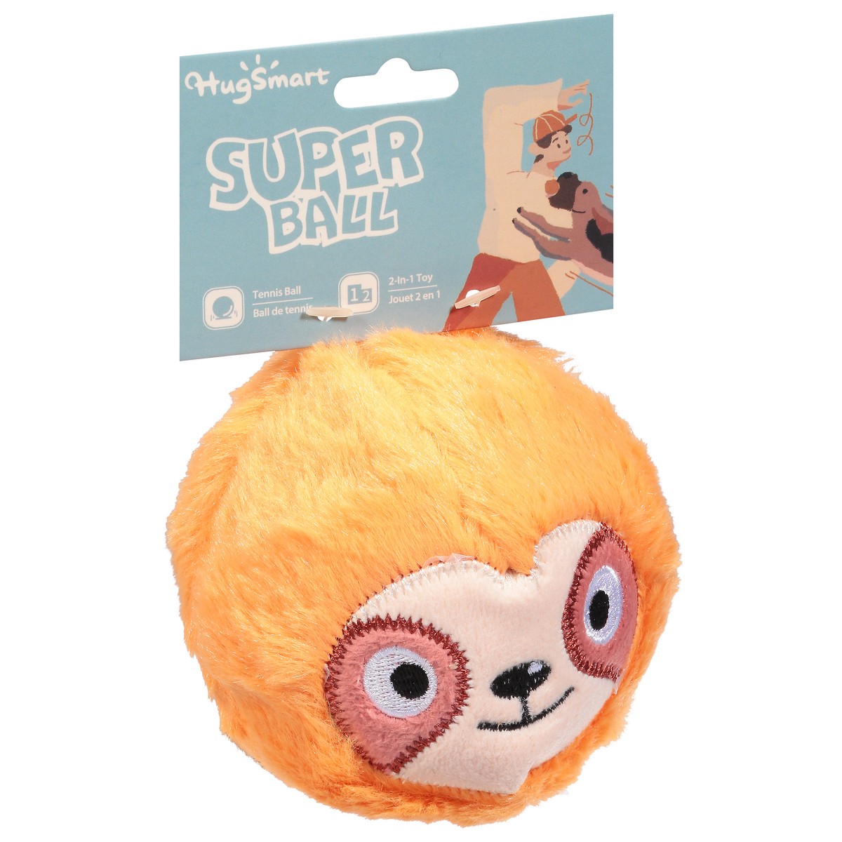 slide 4 of 11, HugSmart Super Ball Zoo Ball Sloth Plush Toy 1 ea, 1 ct