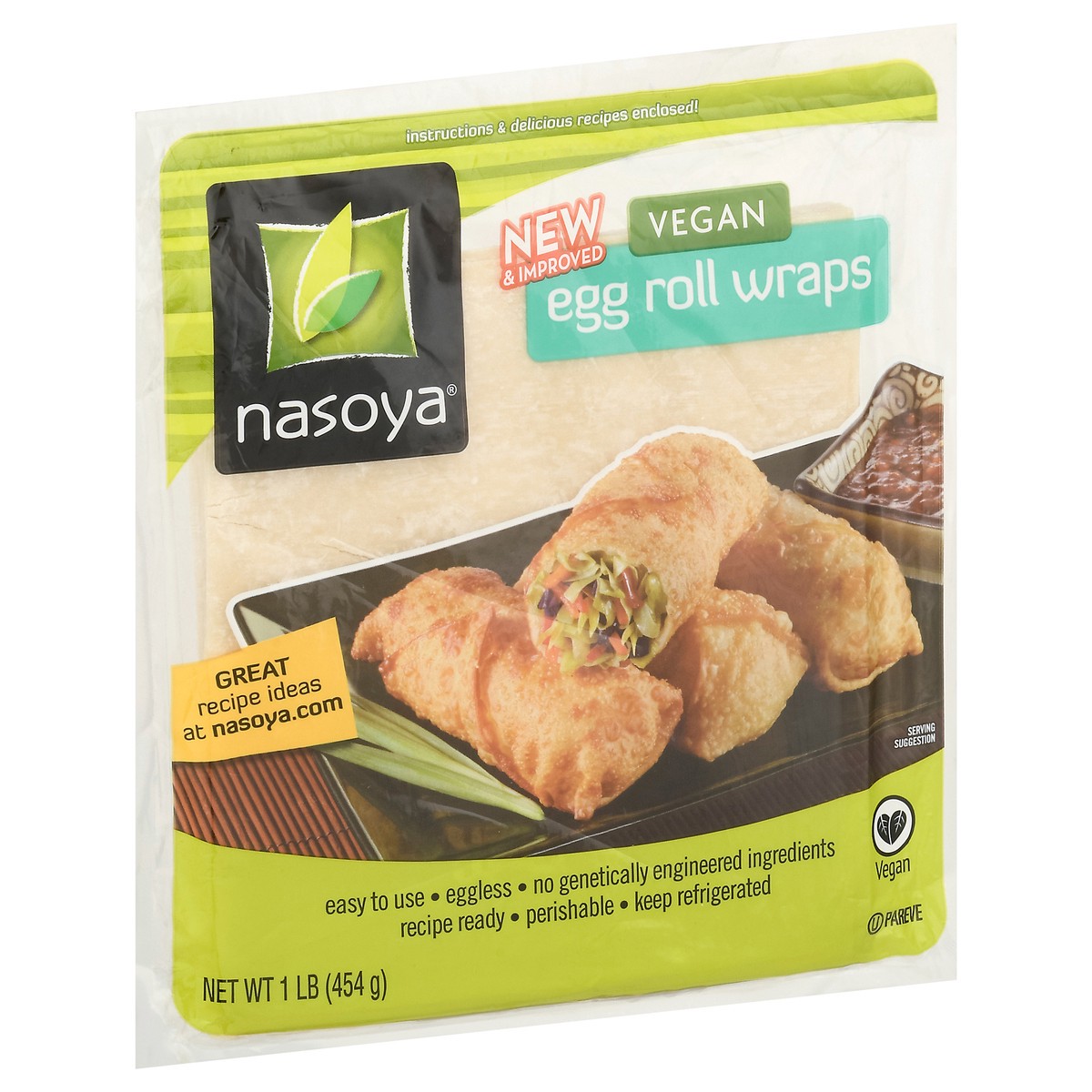 slide 2 of 9, Nasoya Vegan Egg Roll Wraps 1 lb, 1 lb