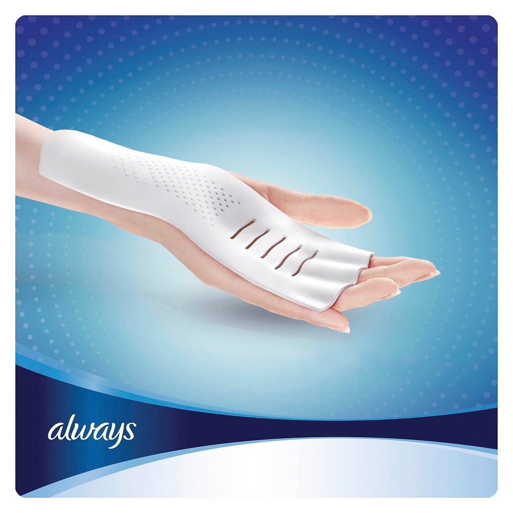 slide 3 of 6, Always Infinity Overnight Pads with Wings, 28 ct