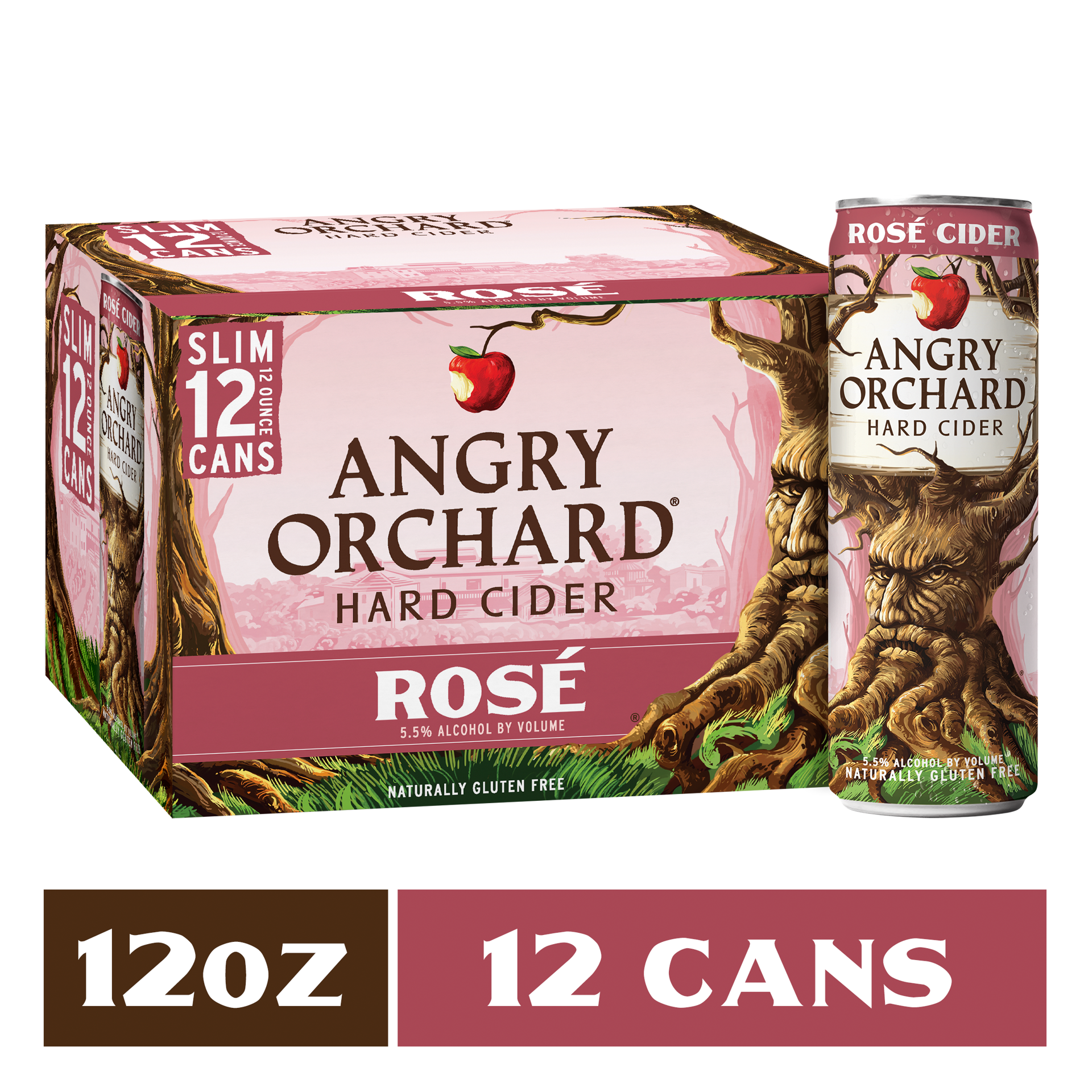 slide 1 of 3, Angry Orchard Rose Cider, 12 ct; 12 fl oz