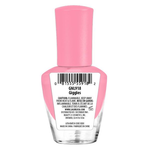 slide 5 of 9, L.A. Girl Cosmetics Neon Gel Like Nail Polish, Giggles, 1 ct