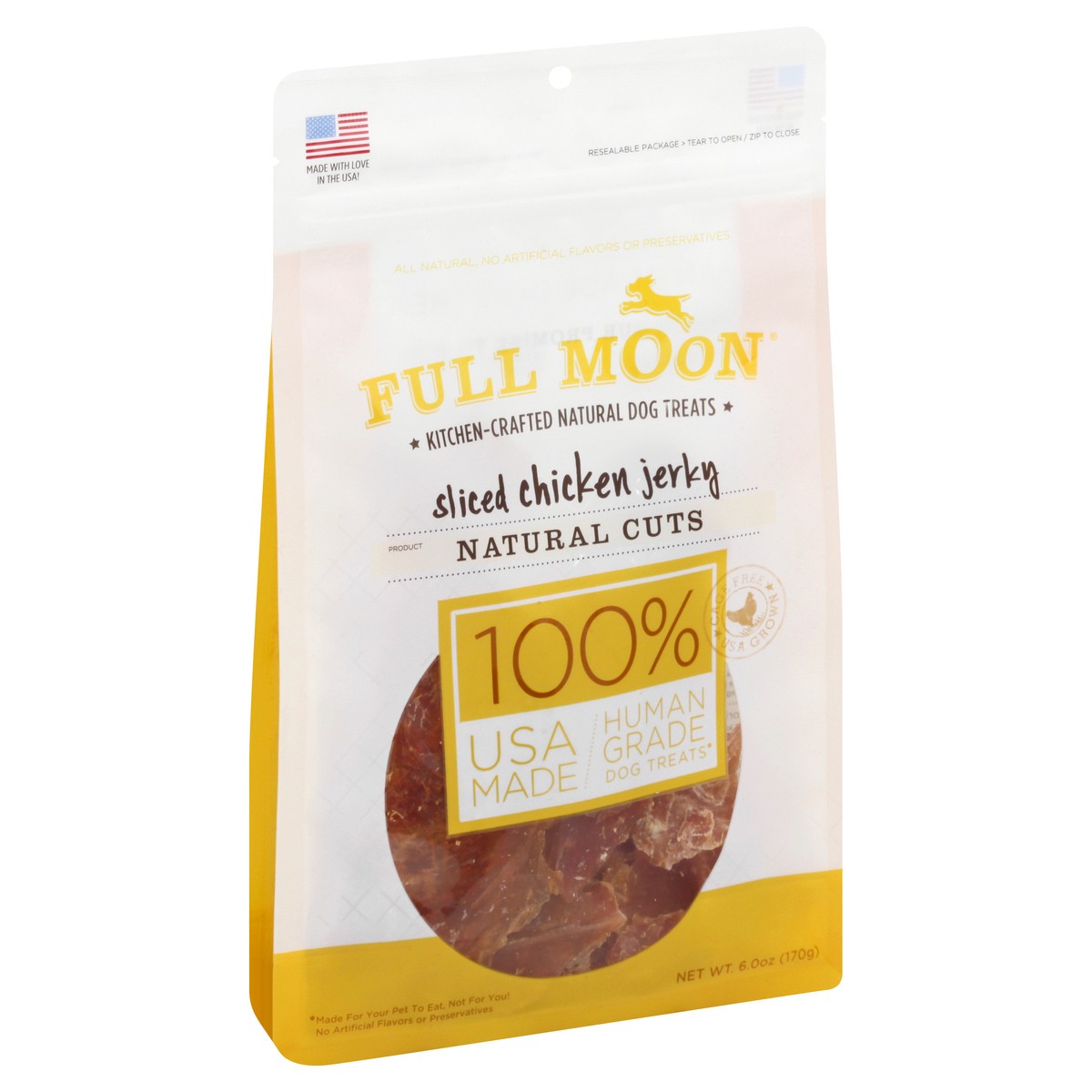 slide 2 of 12, Full Moon Sliced Chicken Jerky Kitchen-Craft Natural Dog Treats 6 oz, 6 oz