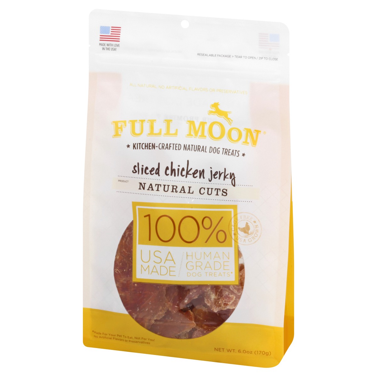 slide 8 of 12, Full Moon Sliced Chicken Jerky Kitchen-Craft Natural Dog Treats 6 oz, 6 oz