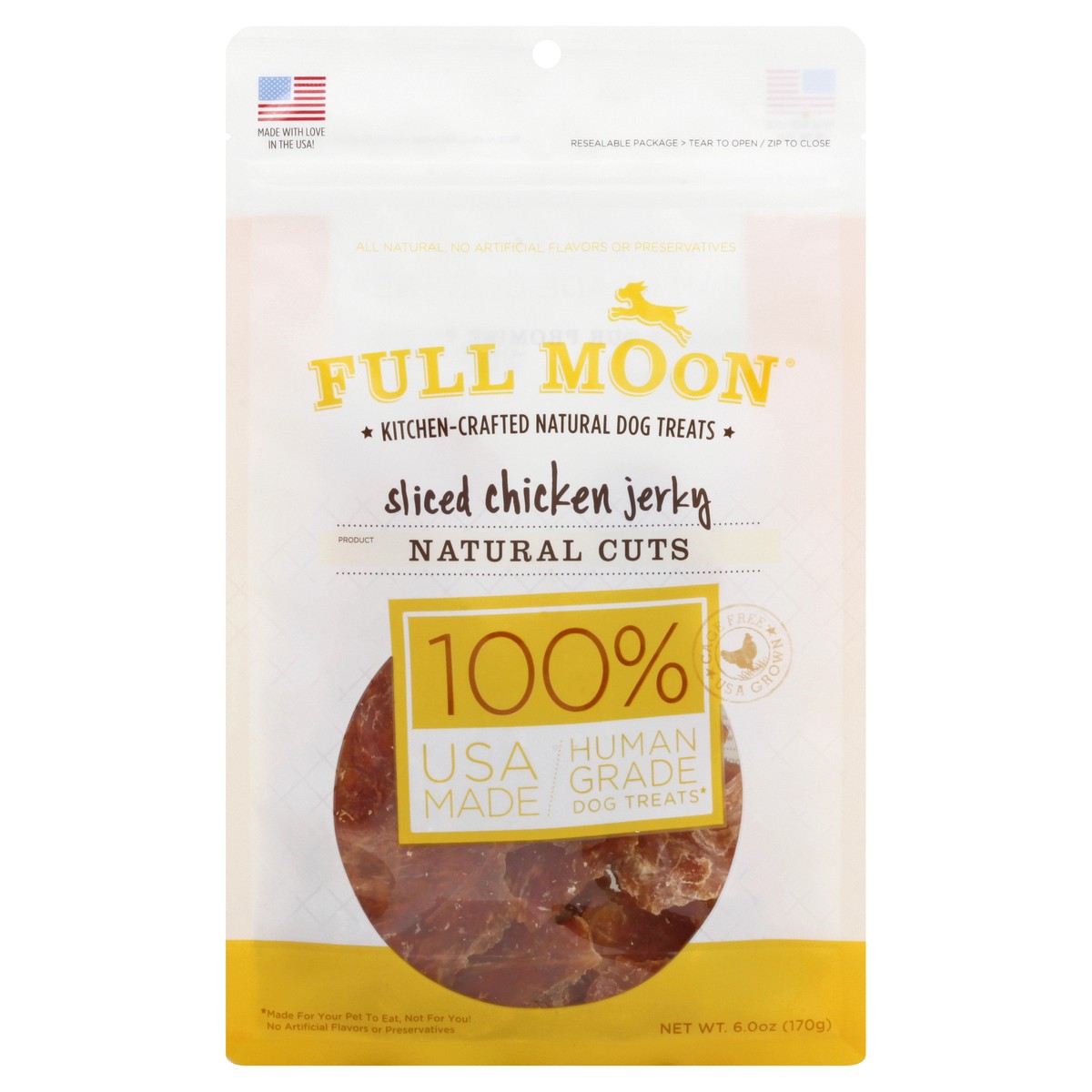 slide 1 of 12, Full Moon Sliced Chicken Jerky Kitchen-Craft Natural Dog Treats 6 oz, 6 oz