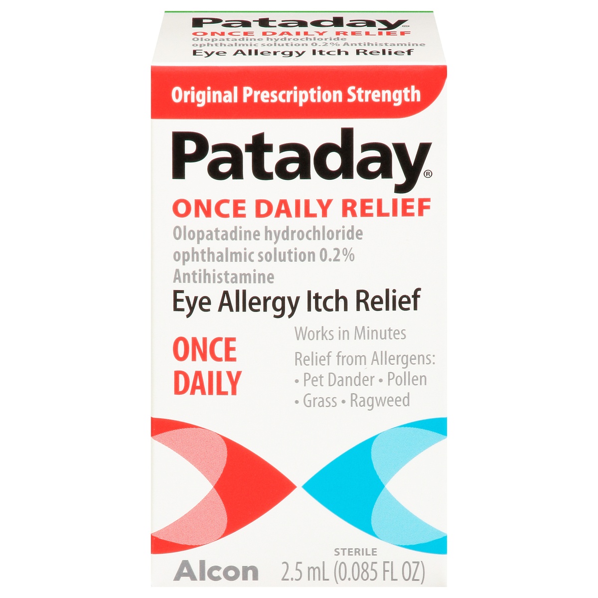 Pataday Original Prescription Strength Once Daily Relief Eye Allergy Itch Relief 0085 Fl Oz 0 4326