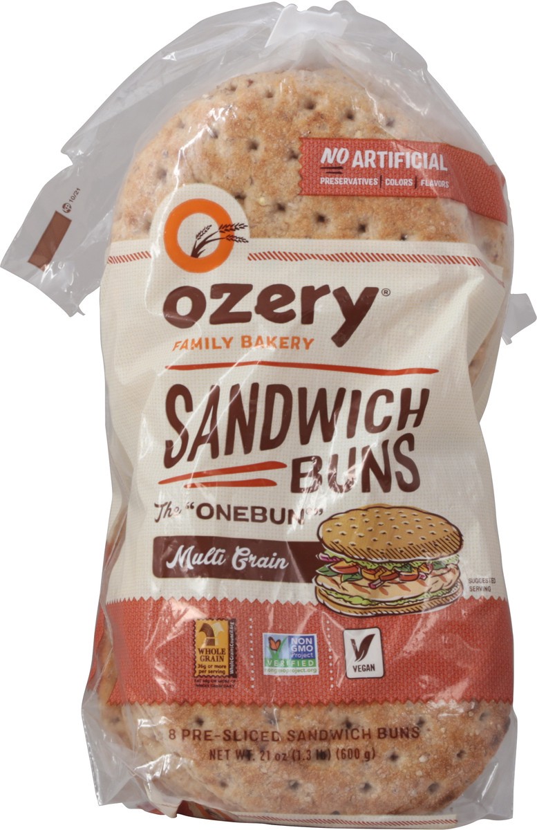 slide 9 of 12, Ozery Bakery Pre-Sliced Multi Grain Sandwich Buns 8 ea, 21 oz