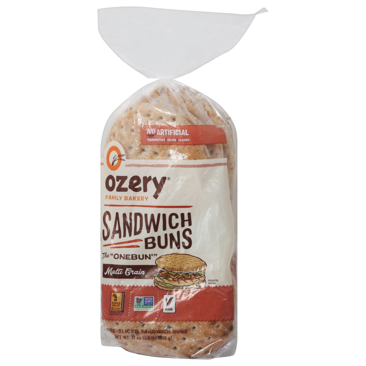 slide 7 of 12, Ozery Bakery Pre-Sliced Multi Grain Sandwich Buns 8 ea, 21 oz