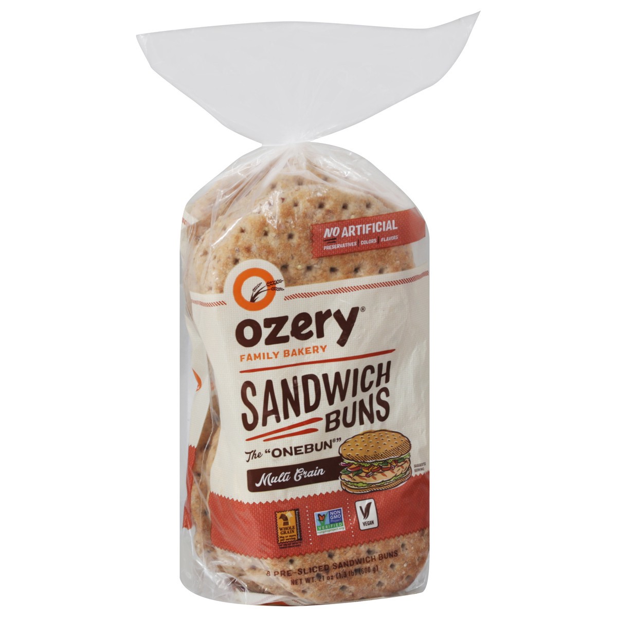 slide 10 of 12, Ozery Bakery Pre-Sliced Multi Grain Sandwich Buns 8 ea, 21 oz