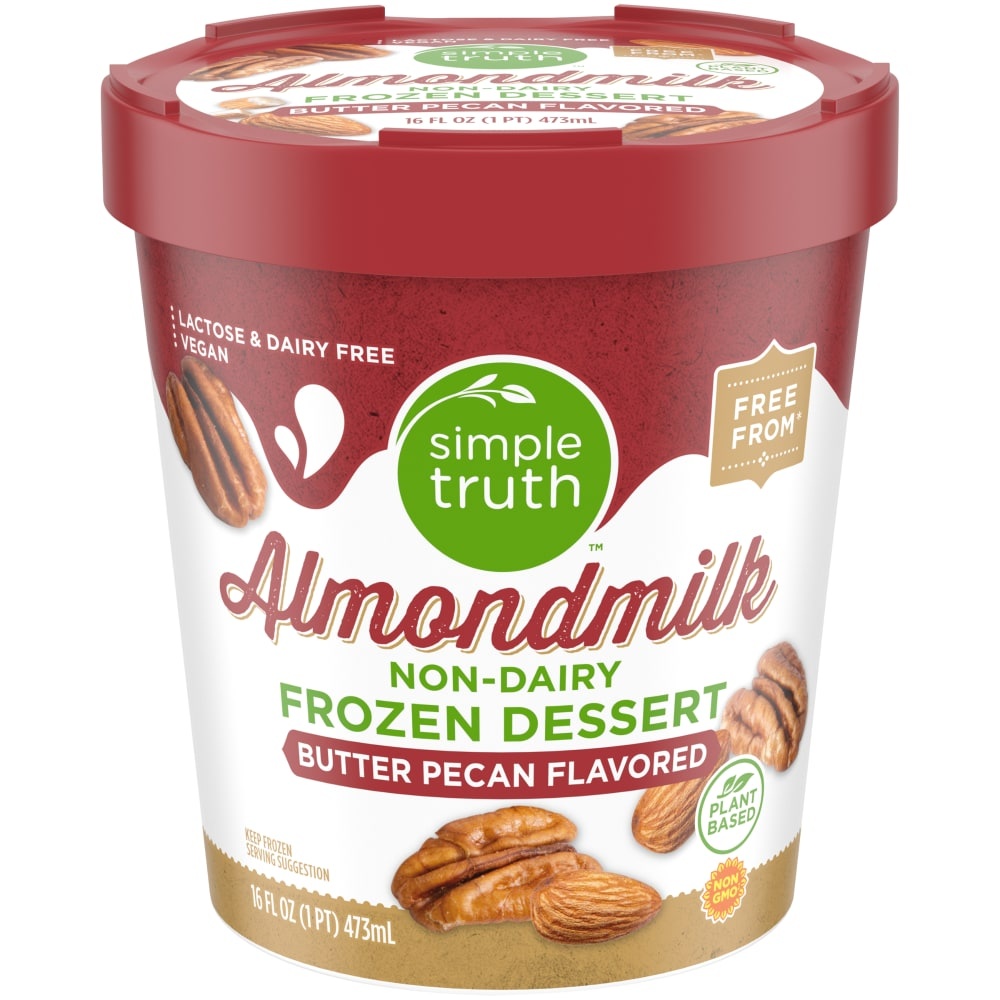 slide 1 of 1, Simple Truth Butter Pecan Almond Frozen Dessert, 16 fl oz