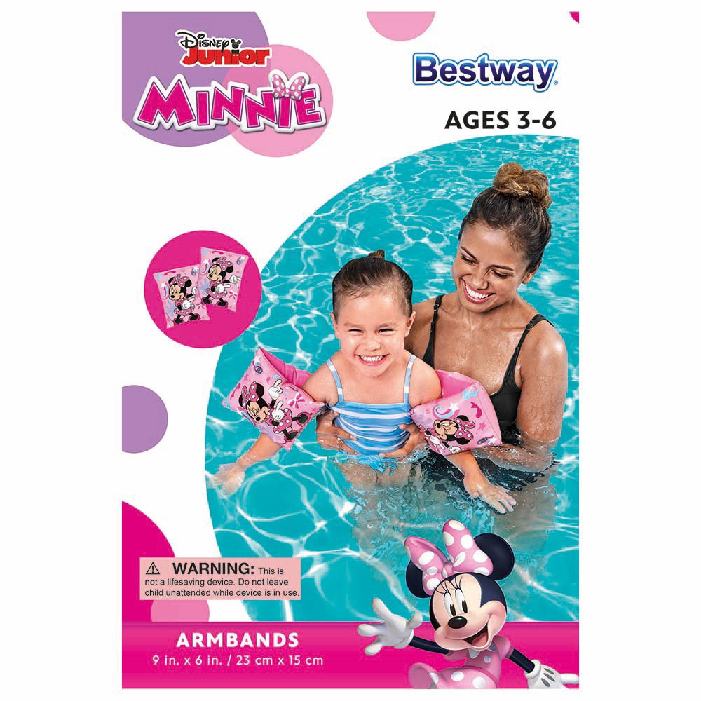 slide 1 of 1, Bestway Disney Junior Minnie Mouse Arm Floats, 2 ct