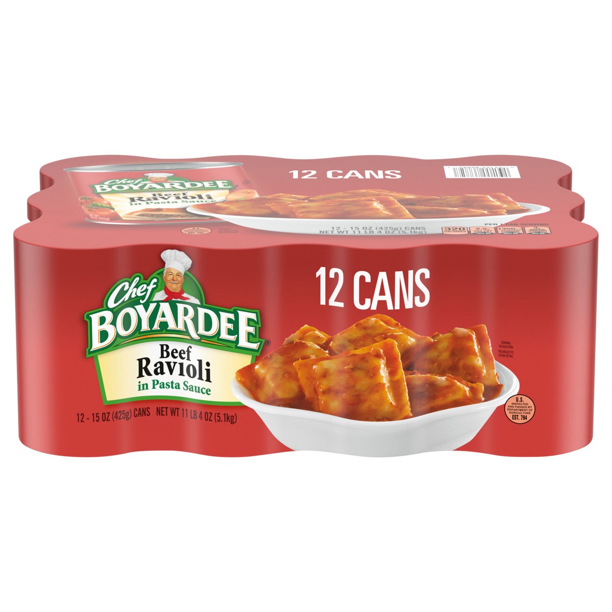 slide 1 of 13, Chef Boyardee Beef Ravioli, 15 oz., 12 ct