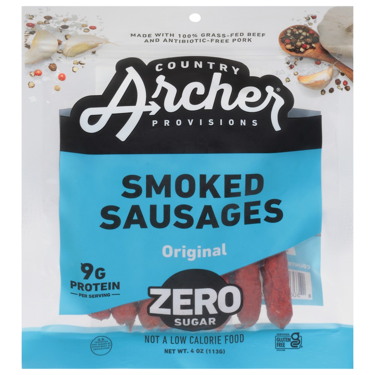slide 9 of 14, Country Archer Original Smoked Sausages, 4 oz
