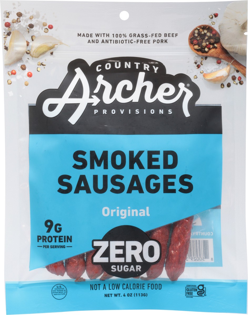 slide 5 of 14, Country Archer Original Smoked Sausages, 4 oz