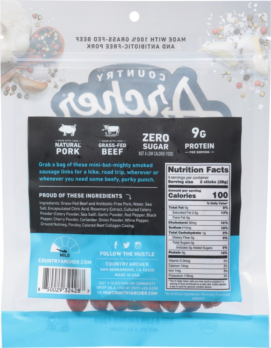 slide 6 of 14, Country Archer Original Smoked Sausages, 4 oz