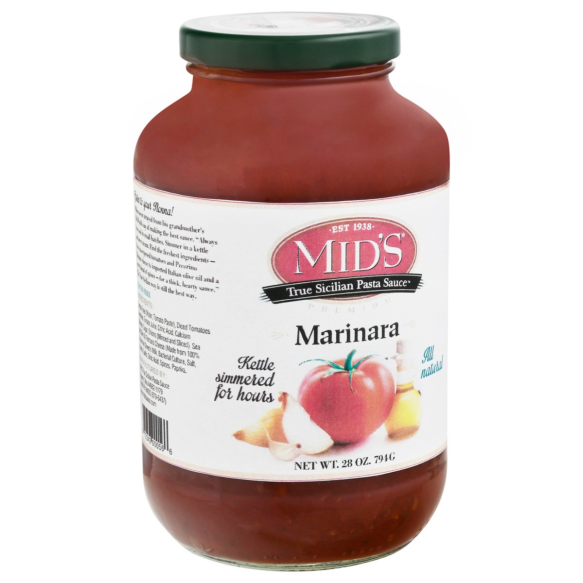 slide 9 of 11, Mid's True Sicilian Marinara Pasta Sauce 28 oz, 28 oz