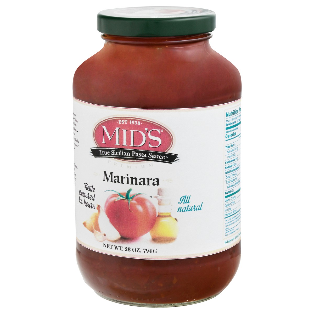 slide 5 of 11, Mid's True Sicilian Marinara Pasta Sauce 28 oz, 28 oz