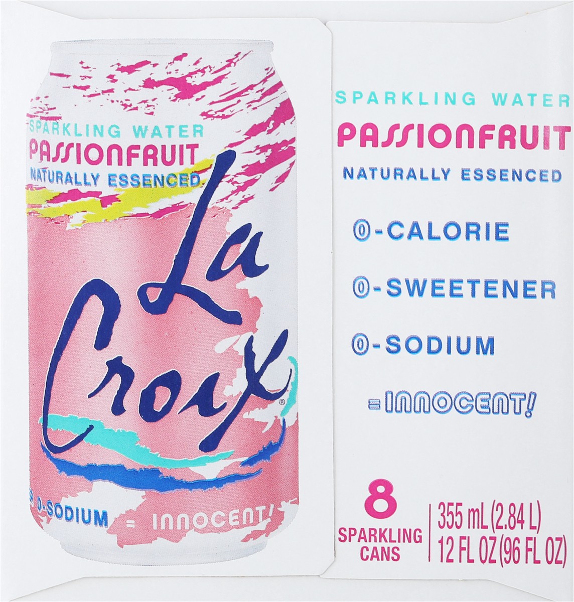slide 7 of 9, La Croix Passionfruit Sparkling Water 8 Cans 12 fl oz ea, 8 ct