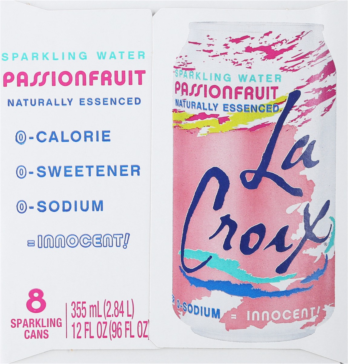 slide 8 of 9, La Croix Passionfruit Sparkling Water 8 Cans 12 fl oz ea, 8 ct