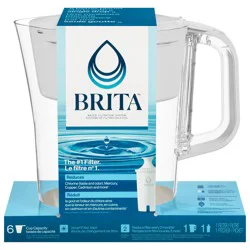 Brita Small White Cup Water Filter Pitcher with Standard Filter
