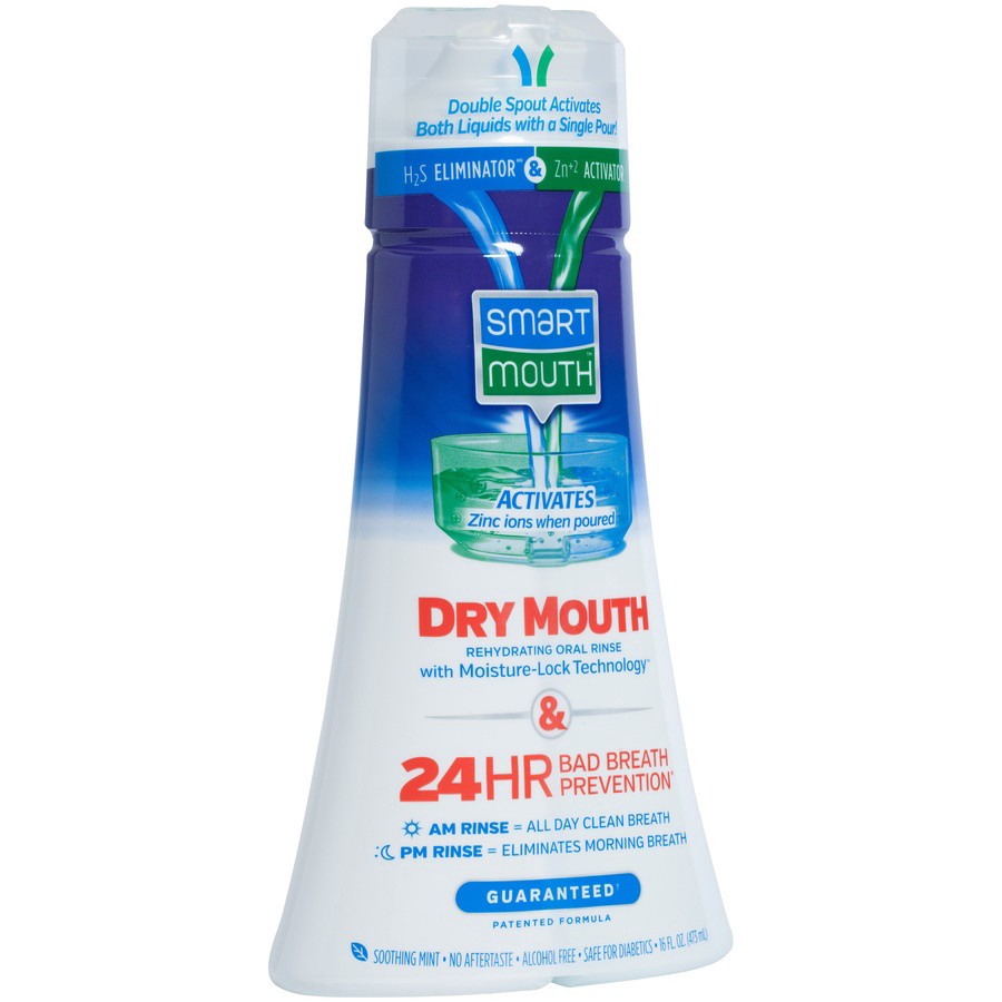 slide 2 of 7, Smart Mouth Dry Mouth Activated Oral Rinse with Moisture-Lock Technology, 16 fl oz