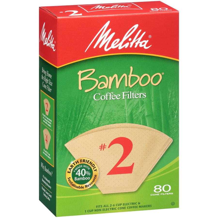 slide 2 of 6, Melitta #2 Bamboo Coffee Filters, 80 ct