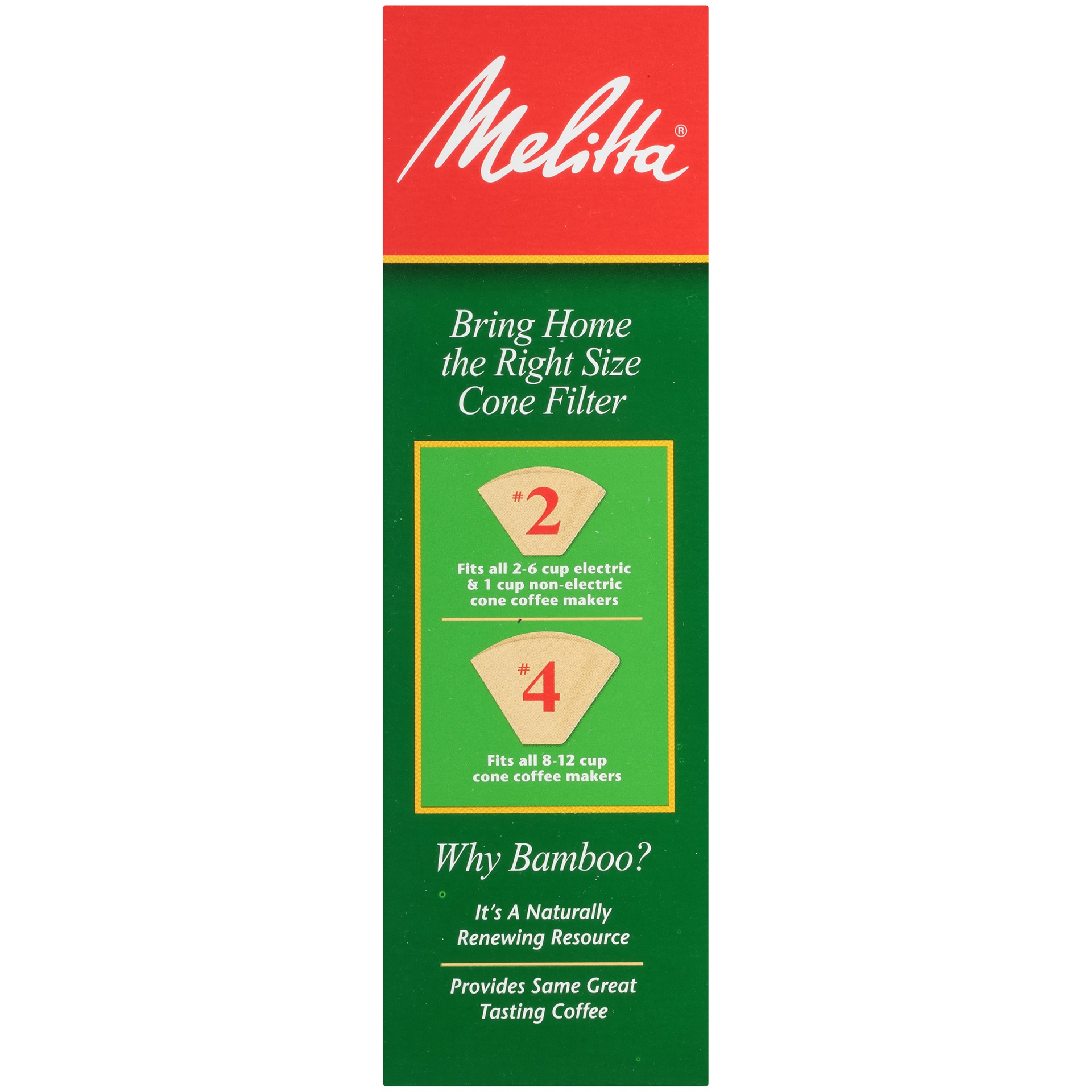 slide 4 of 6, Melitta #2 Bamboo Coffee Filters, 80 ct