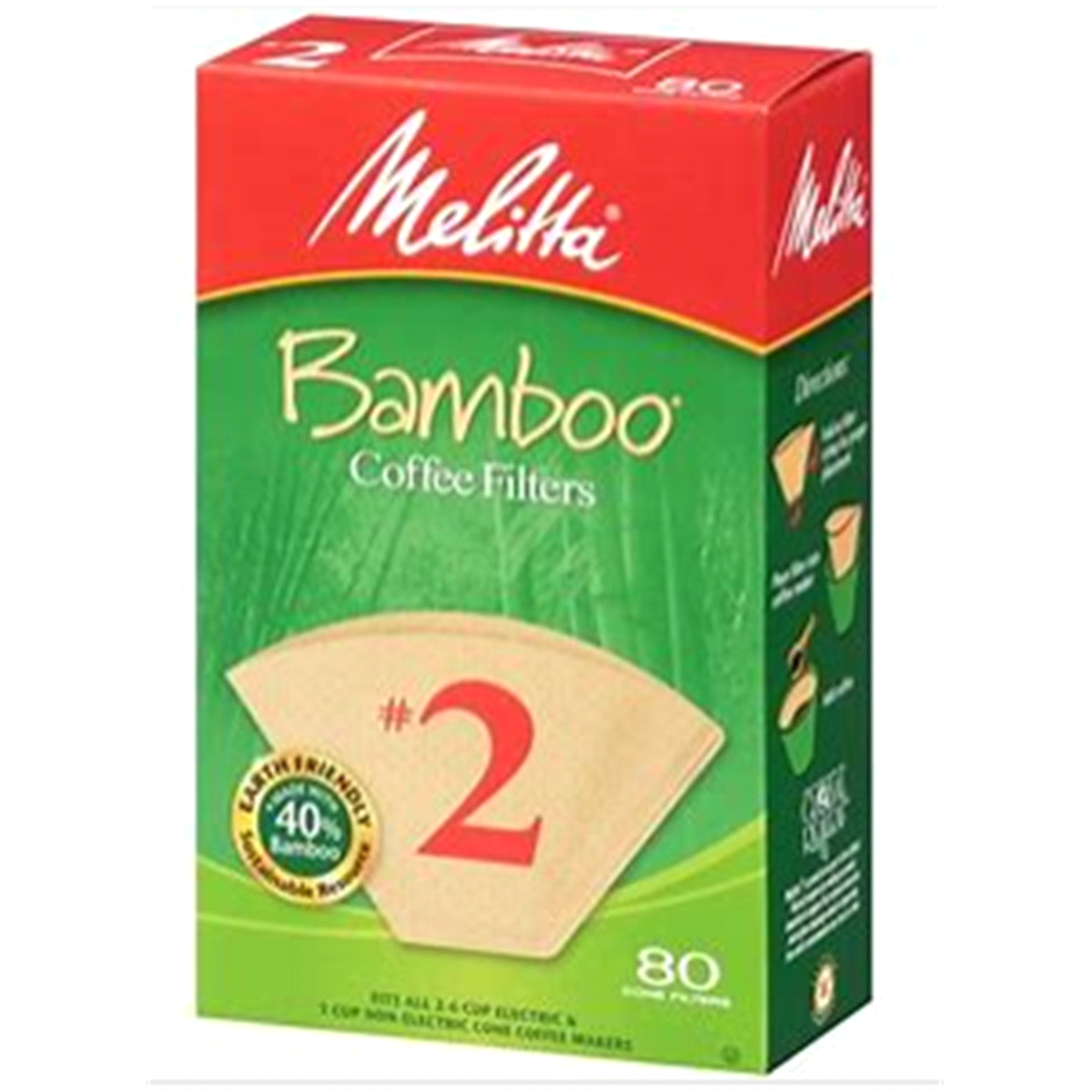 slide 1 of 6, Melitta #2 Bamboo Coffee Filters, 80 ct
