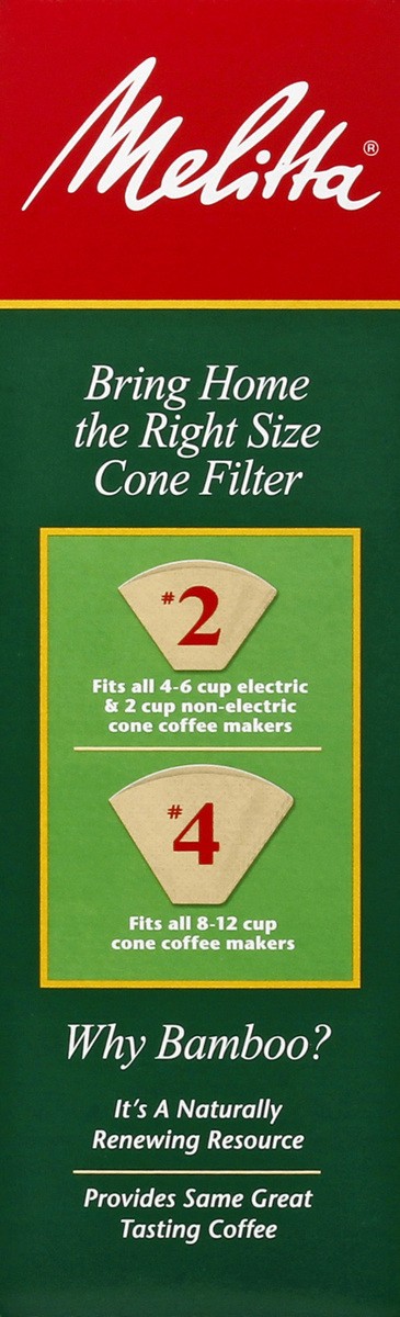 slide 7 of 9, Melitta No. 2 Bamboo Coffee Filters 80 ea, 80 ct