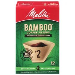Melitta Bamboo Cone Coffee Filters - 80 ct