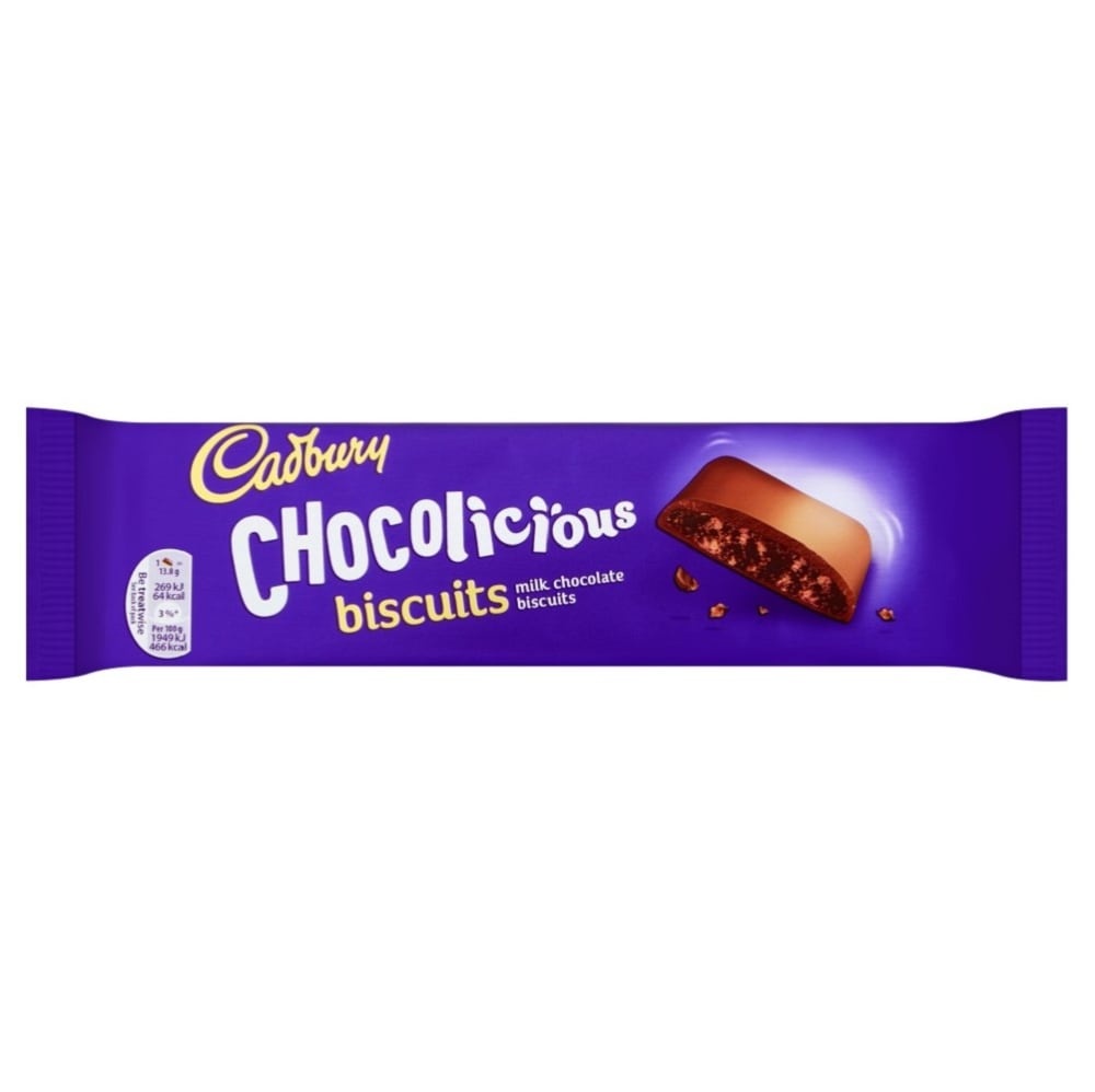 slide 1 of 1, Cadbury Chocolicious Milk Chocolate Biscuits, 3.8 oz