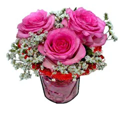 Valentine's Day Petite Heartbeats Arrangement with Vase