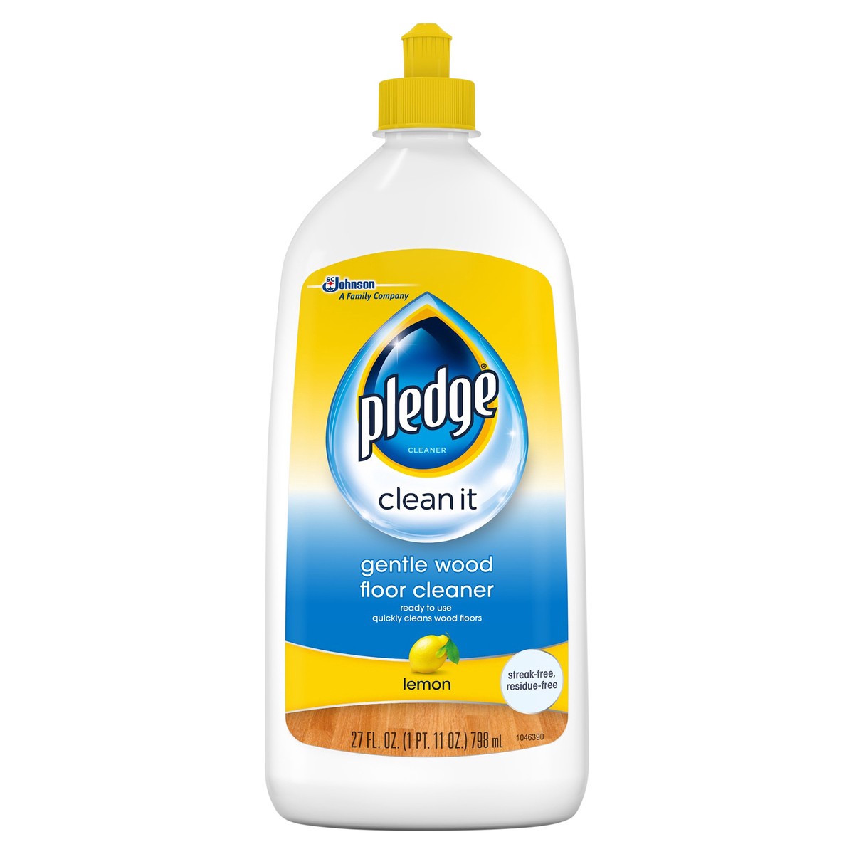 slide 1 of 6, Pledge Gentle Wood Lemon Floor Cleaner 27 oz, 27 fl oz