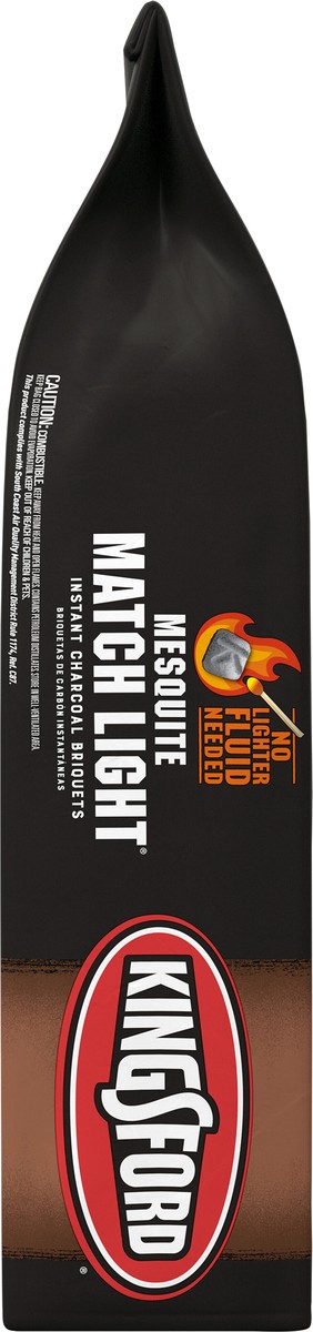 slide 6 of 9, Kingsford Match Light Instant Charcoal Briquettes with Mesquite BBQ Charcoal for Grilling – 8 Pounds, 8 lb