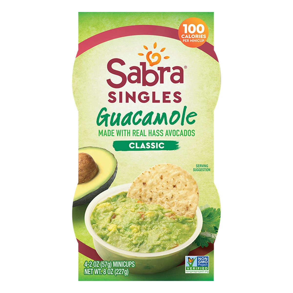 slide 4 of 10, Sabra Singles Classic Guacamole 2 oz (4 count), 4 ct