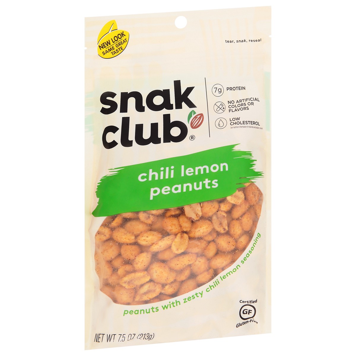 slide 2 of 12, SNAK CLUB Chili Lemon Peanuts-Ps, 7.5 oz