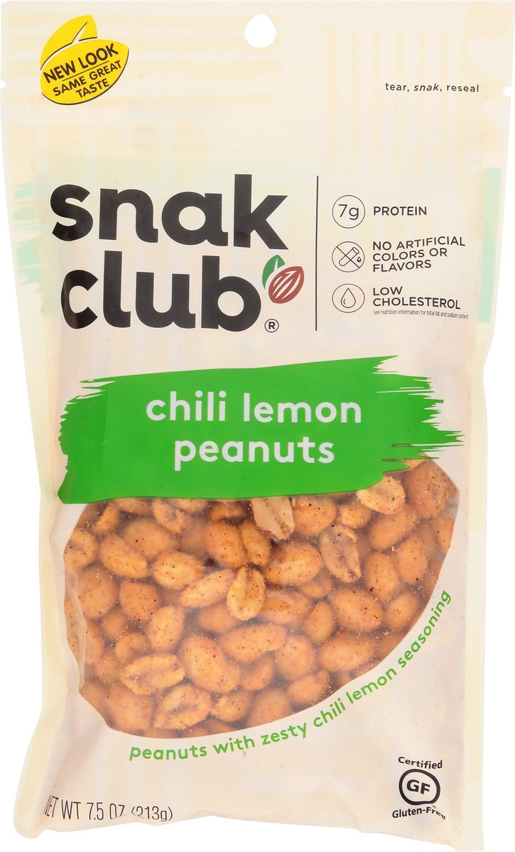 slide 5 of 12, SNAK CLUB Chili Lemon Peanuts-Ps, 7.5 oz