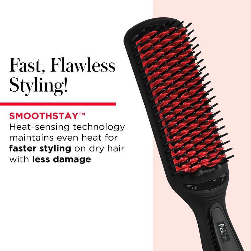 slide 10 of 10, Revlon Smoothstay Coconut Oil-Infused 4.5 Inch Straightening Brush 1 Each, 1 ct