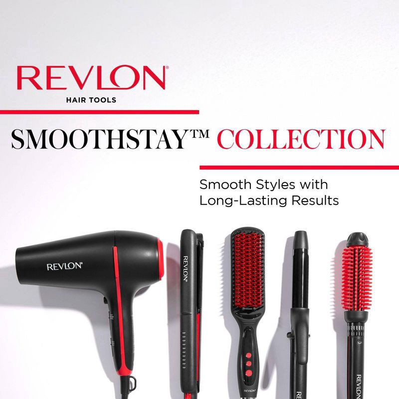 slide 5 of 10, Revlon Smoothstay Coconut Oil-Infused 4.5 Inch Straightening Brush 1 Each, 1 ct