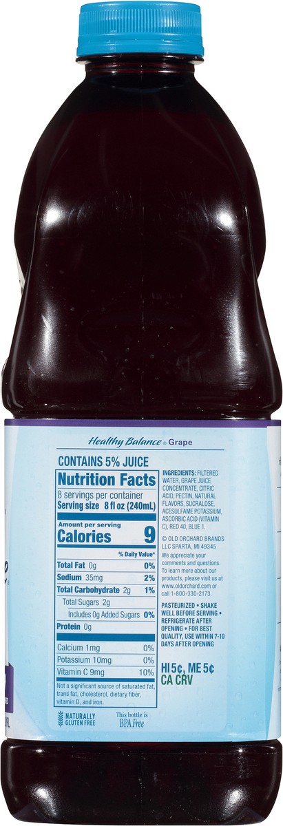 slide 6 of 9, Old Orchard Grape Hlthy Balance Jce 10% - 64 fl oz, 64 fl oz