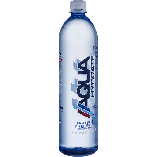 slide 5 of 8, AQUAhydrate Purified Water Bottle, 33.8 fl oz