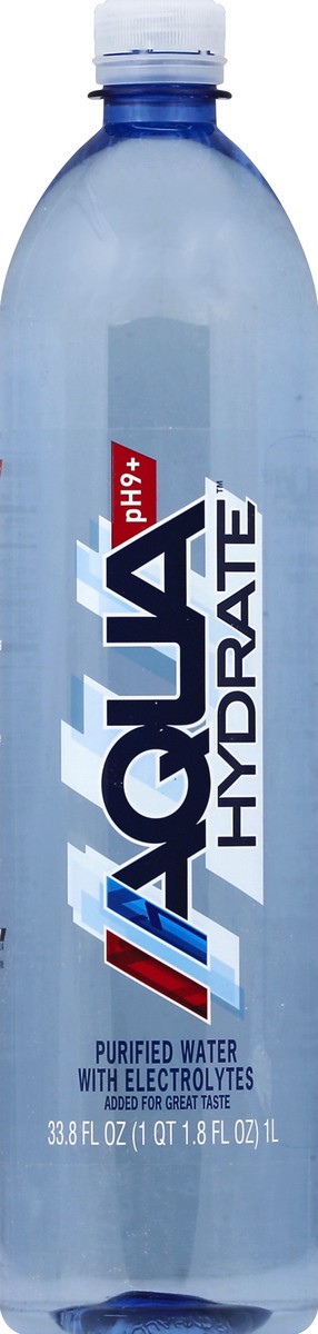 slide 1 of 5, AQUAhydrate Enhanced Water with Electrolytes PH9+- 1 liter, 1 liter