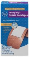 slide 1 of 1, Kroger Strong Strip Fabric Bandages, 10 ct